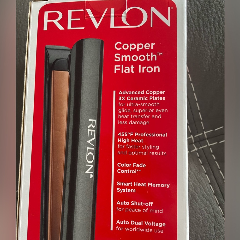 Revlon 1” Copper Flat Iron - Never Used!!